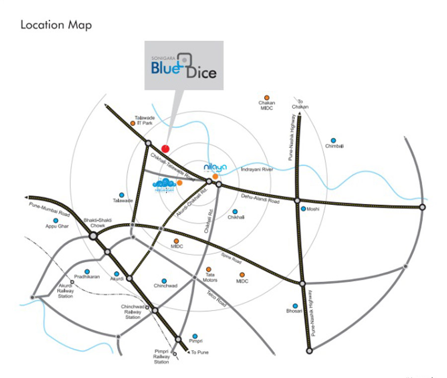 Blue Dice Location Map