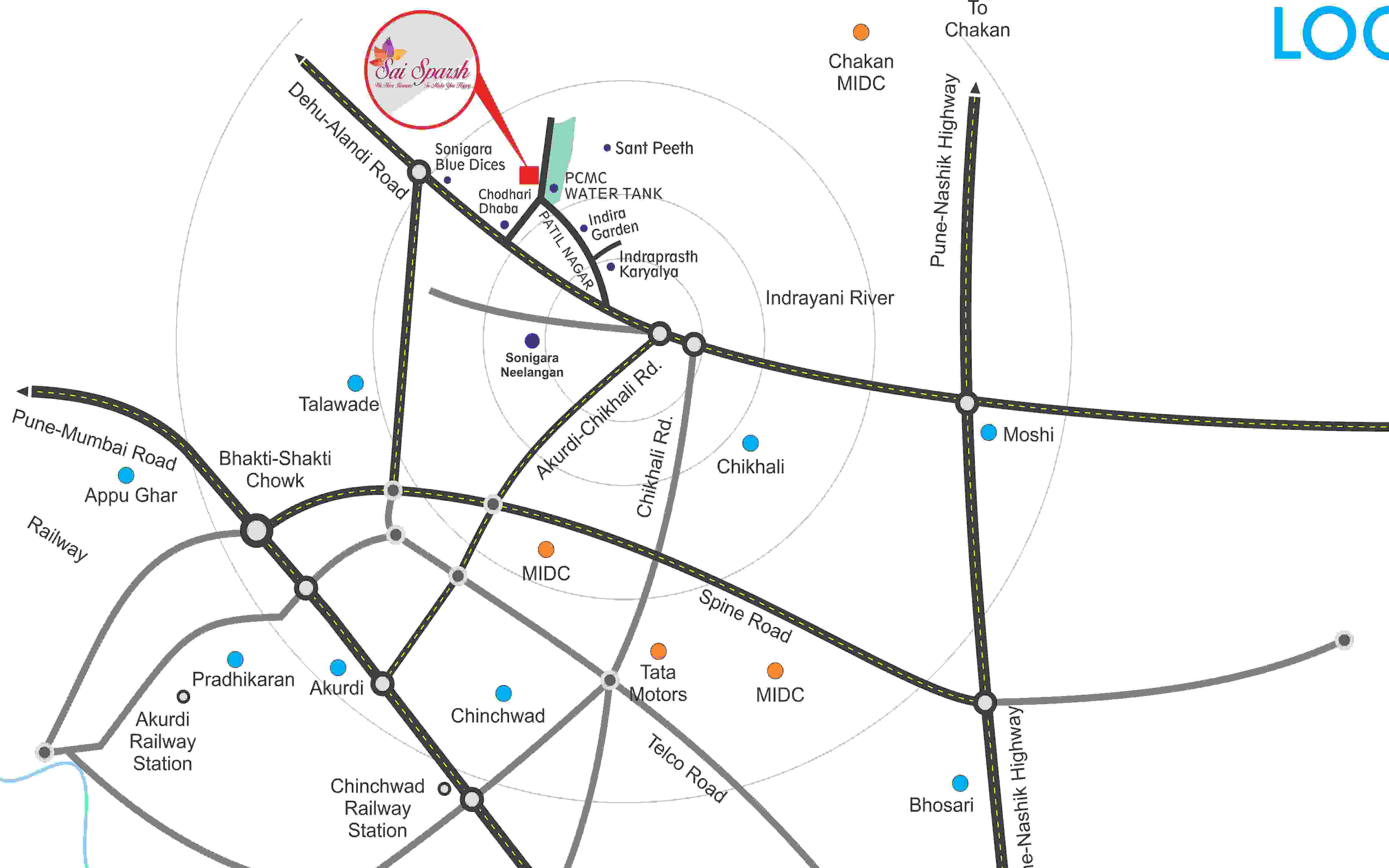 Sai Sparsh  Location Map