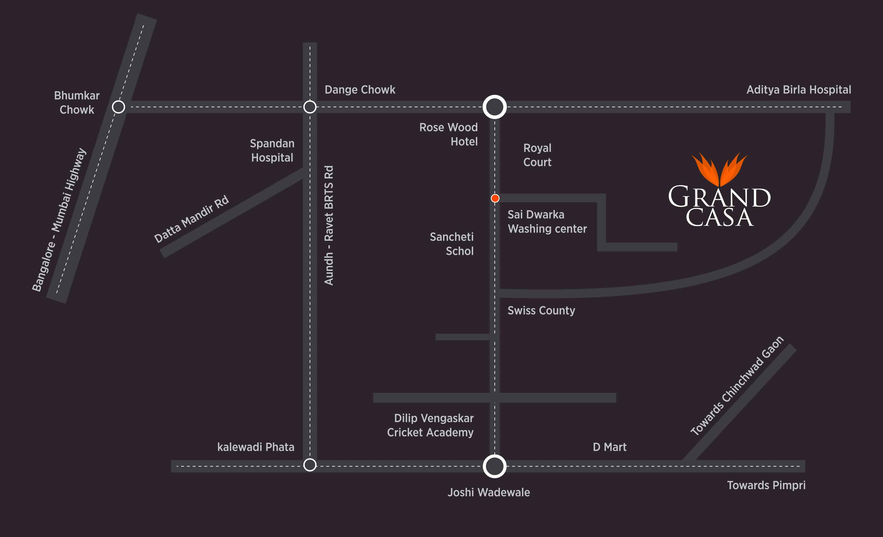 Grand Casa Location Map