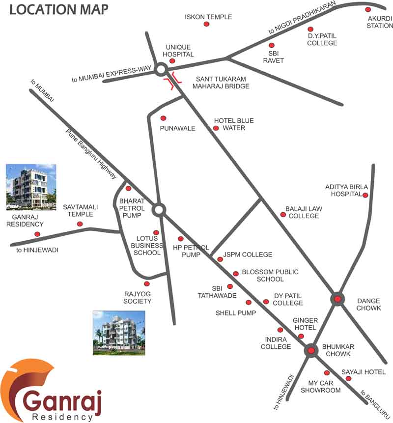 Ganraj Residency Location Map
